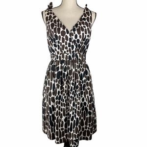 Trina Turk Dress Shoulder Ties Abstract Dots